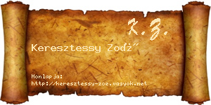 Keresztessy Zoé névjegykártya